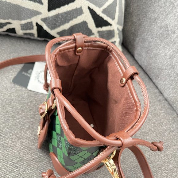 POHCE bucket bag 2023 NWT Green shoulder bag fashion texture bucket bag 2211 - Picture 11 of 12